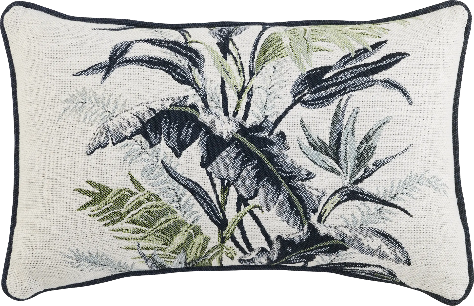 Vintage Tropical Green Indoor/Outdoor Kidney Pillow