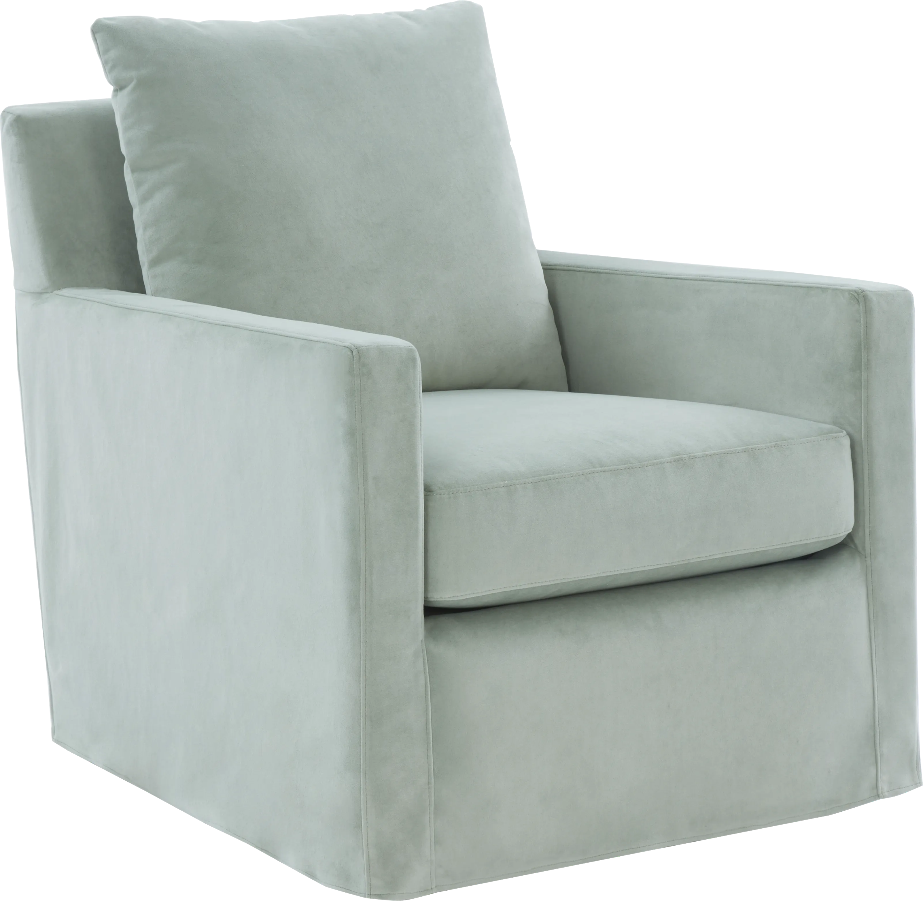 Mary Lou Green Slipcover Swivel Glider - Thumbnail - Image 1