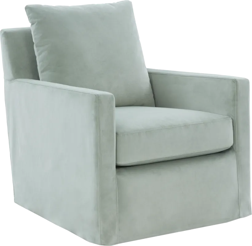 Mary Lou Green Slipcover Swivel Glider