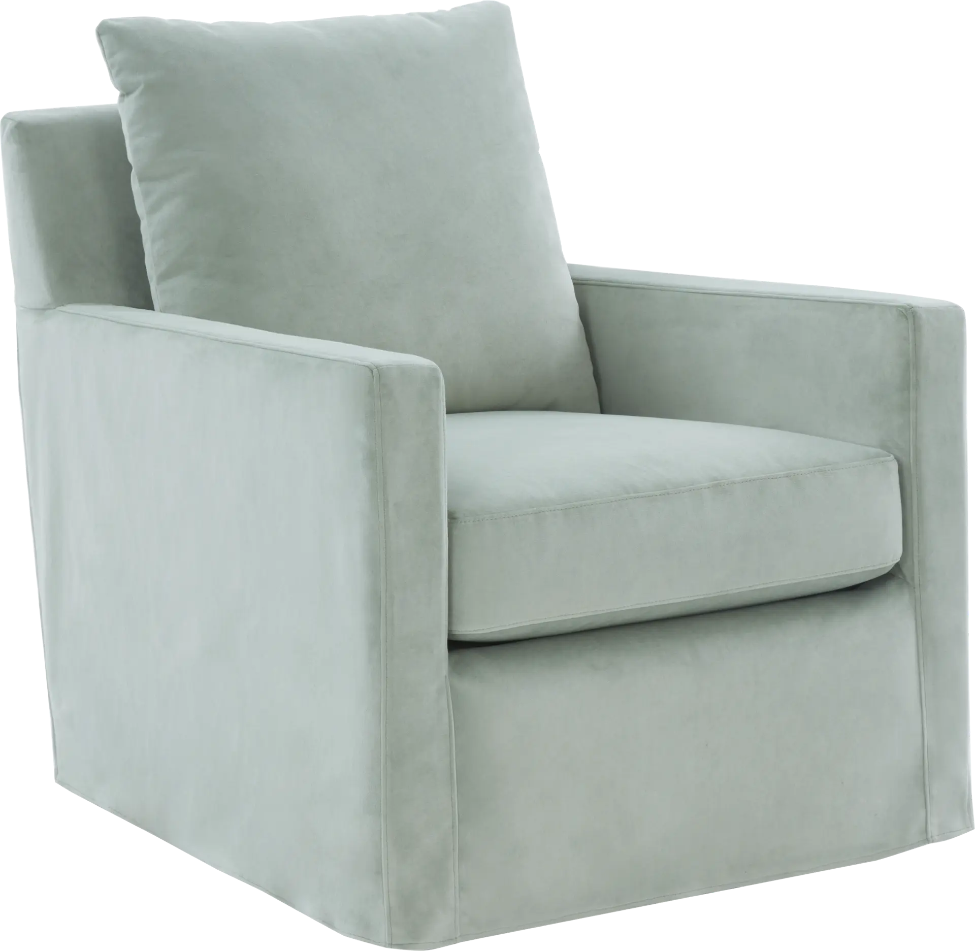 Mary Lou Green Slipcover Swivel Glider