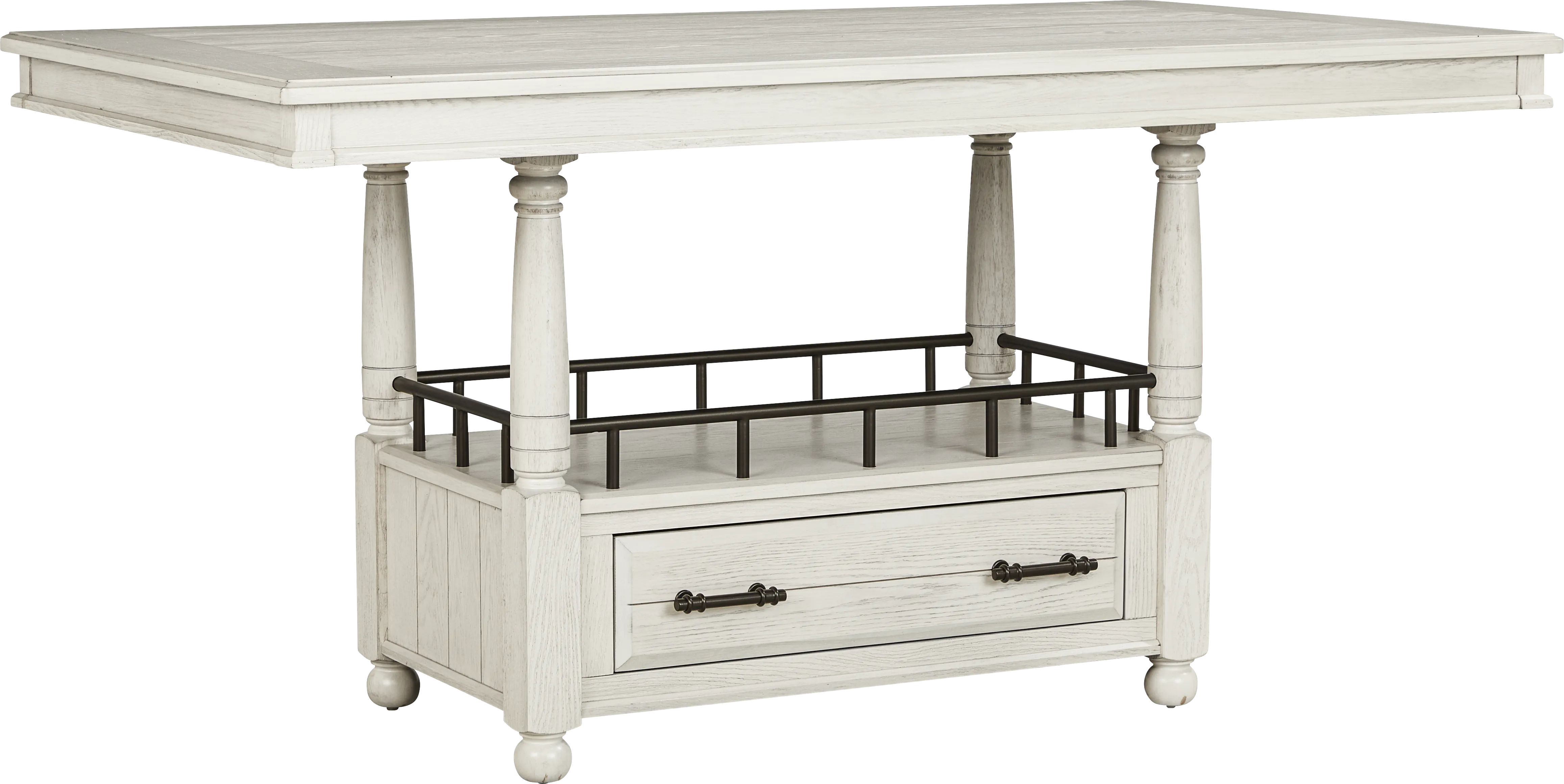 Montana Ridge White Counter Height Dining Table - Thumbnail - Image 1