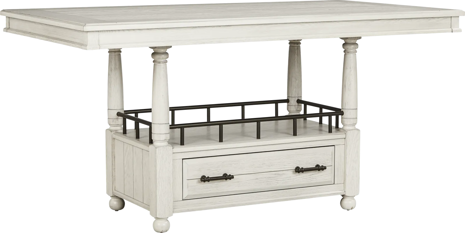 Montana Ridge White Counter Height Dining Table