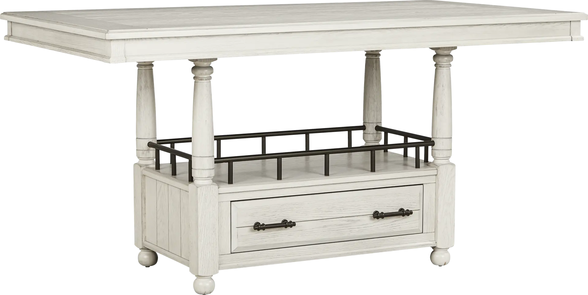 Montana Ridge White Counter Height Dining Table
