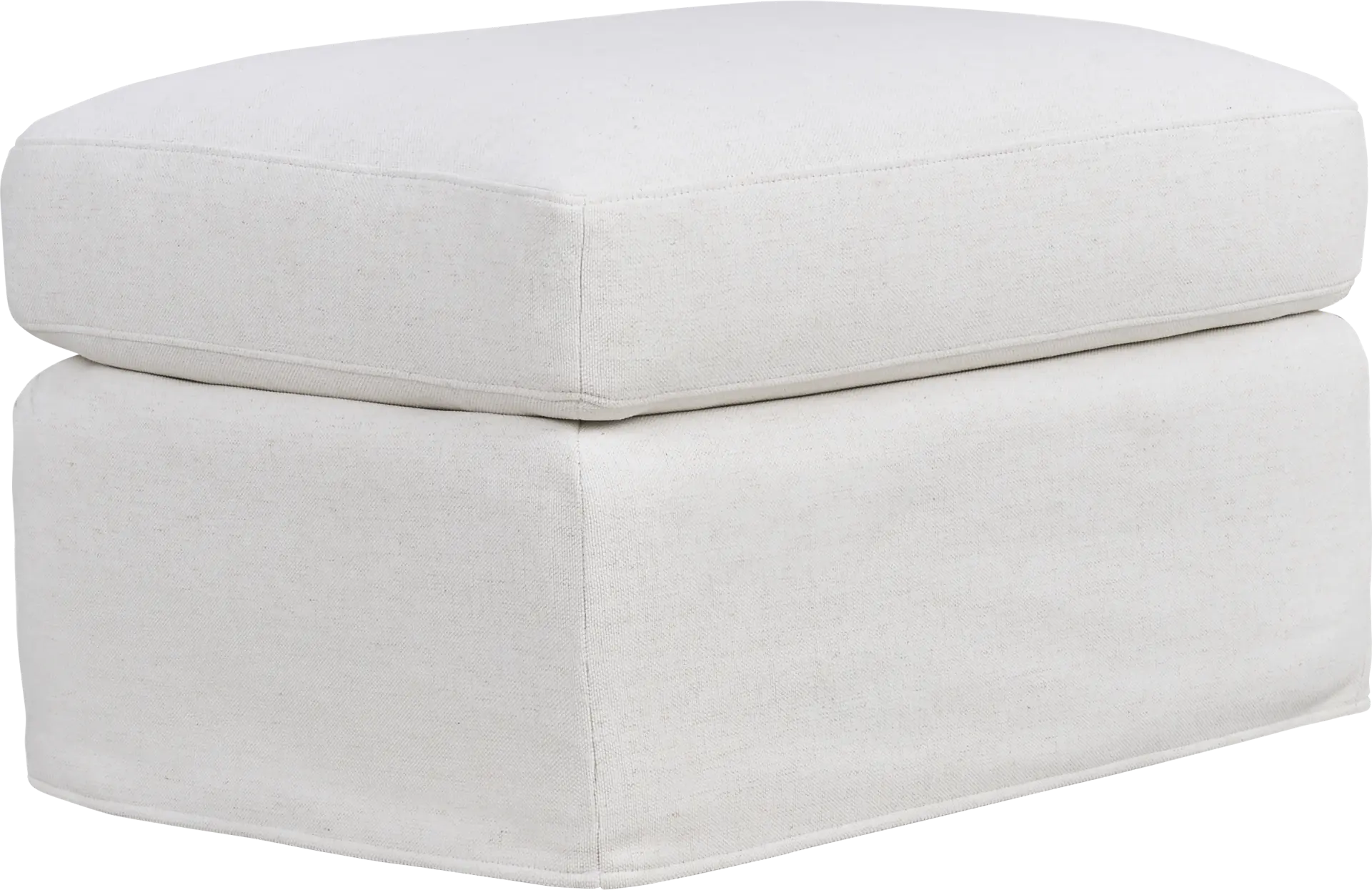 Mary Lou White Slipcover Glider Ottoman