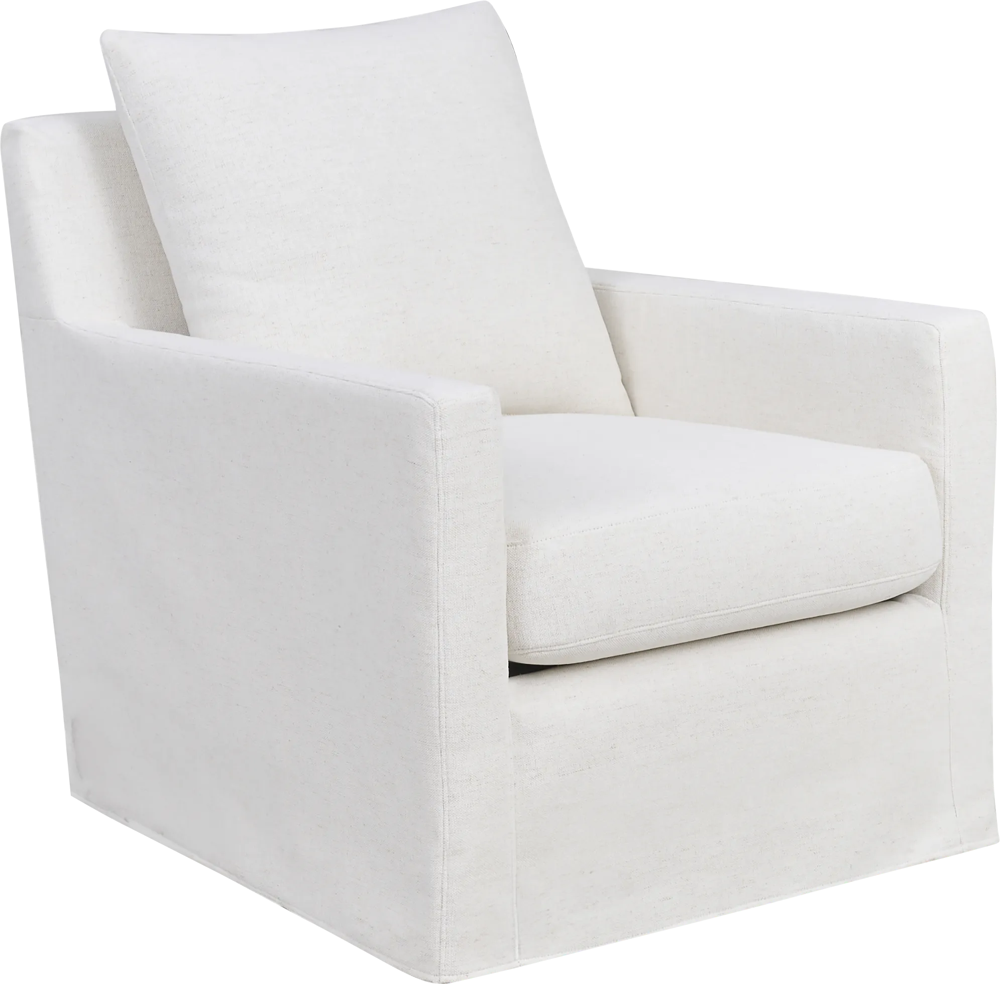 Mary Lou White Slipcover Swivel Glider - Thumbnail - Image 1