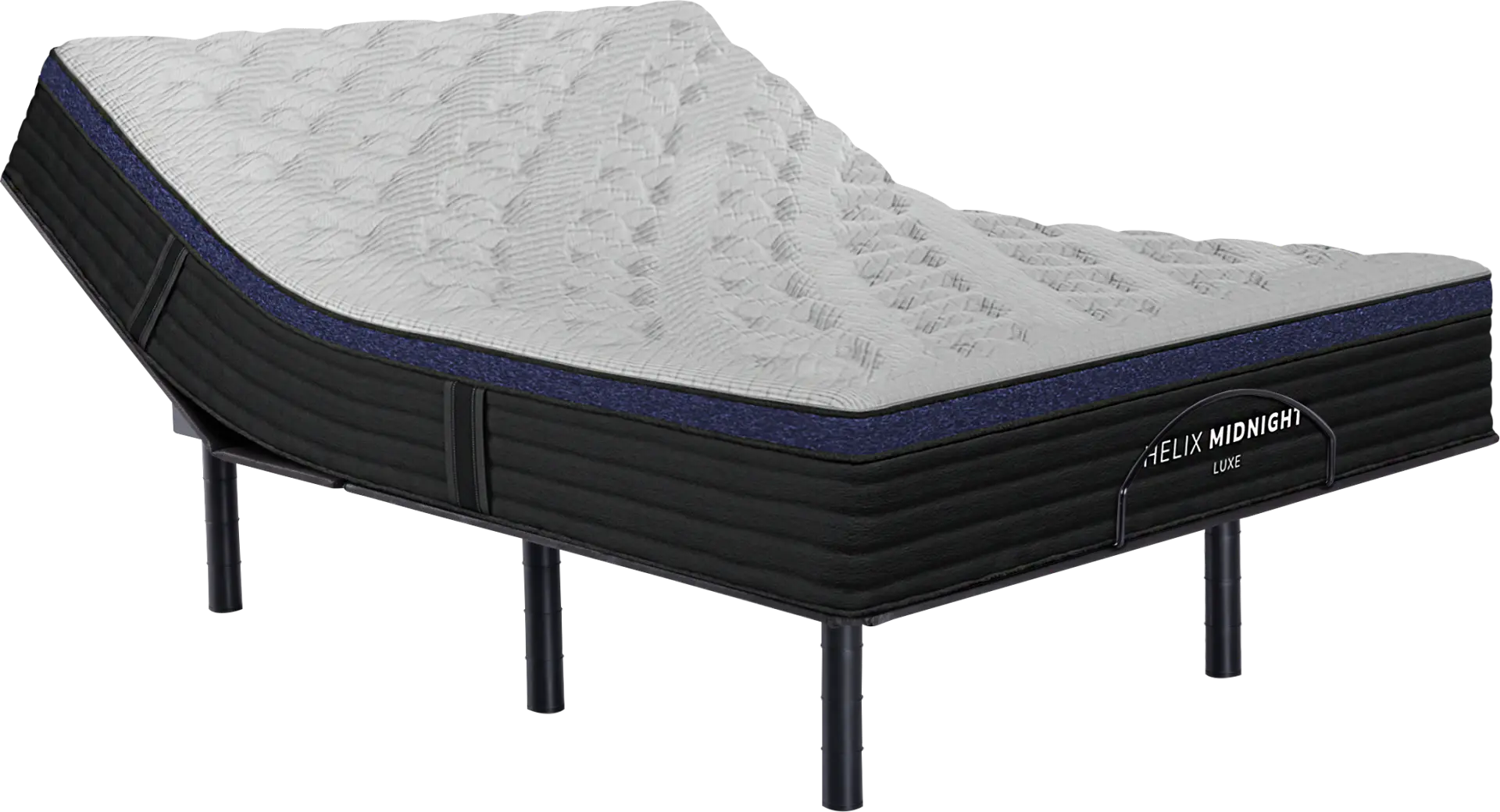 Helix Midnight Luxe Queen Mattress Set with Head Up Only Base