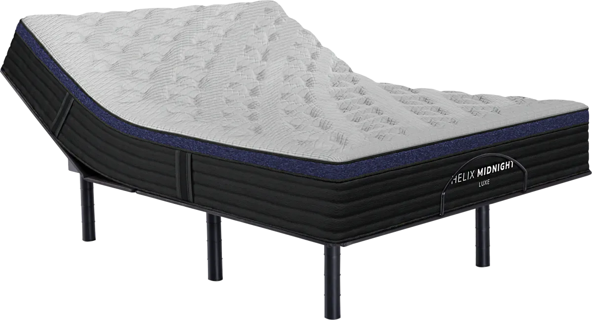 Helix Midnight Luxe Split King Adjustable Mattress Set | Rooms to Go
