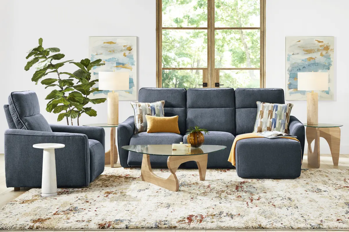 Tremont Indigo 3 Pc Power Reclining Sectional