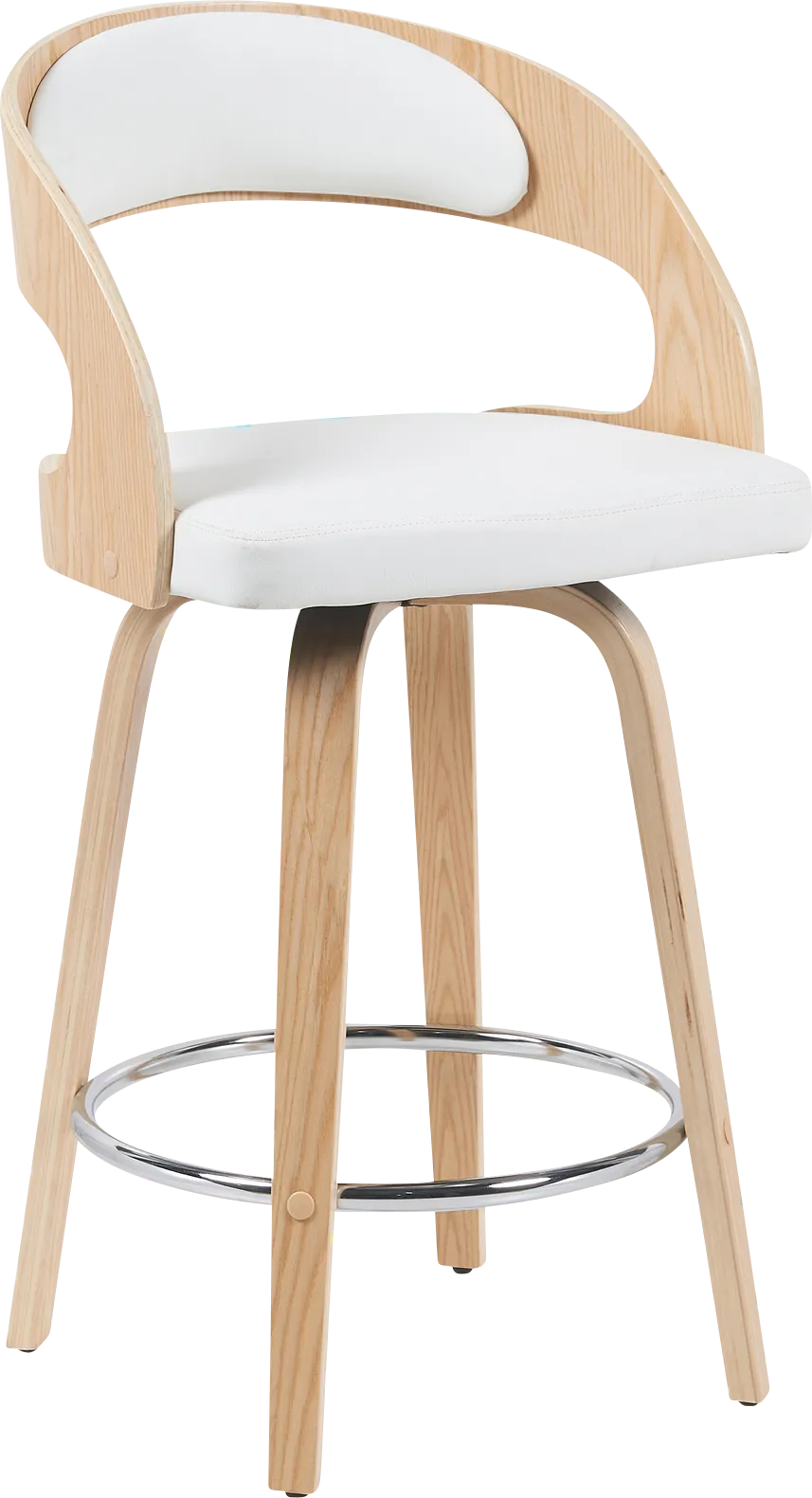 Primegold White Counter Height Stool - Thumbnail - Image 1