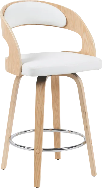 Primegold White Counter Height Stool