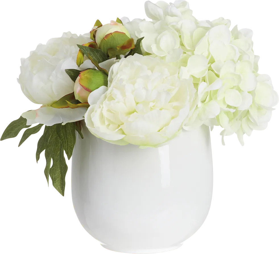 Kinistead White Silk Floral - Image 1