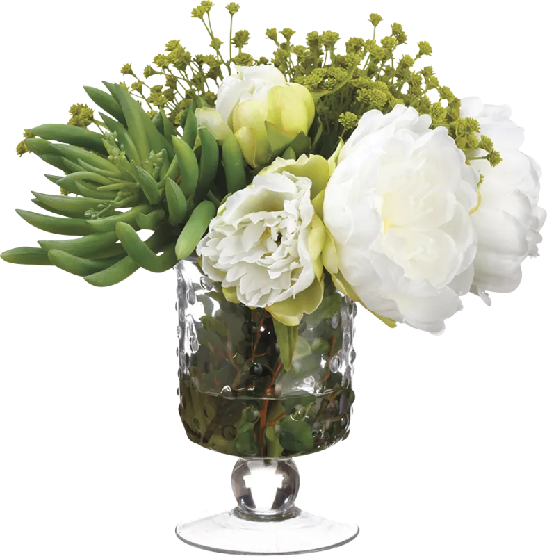 Dezen Green/White Silk Plant