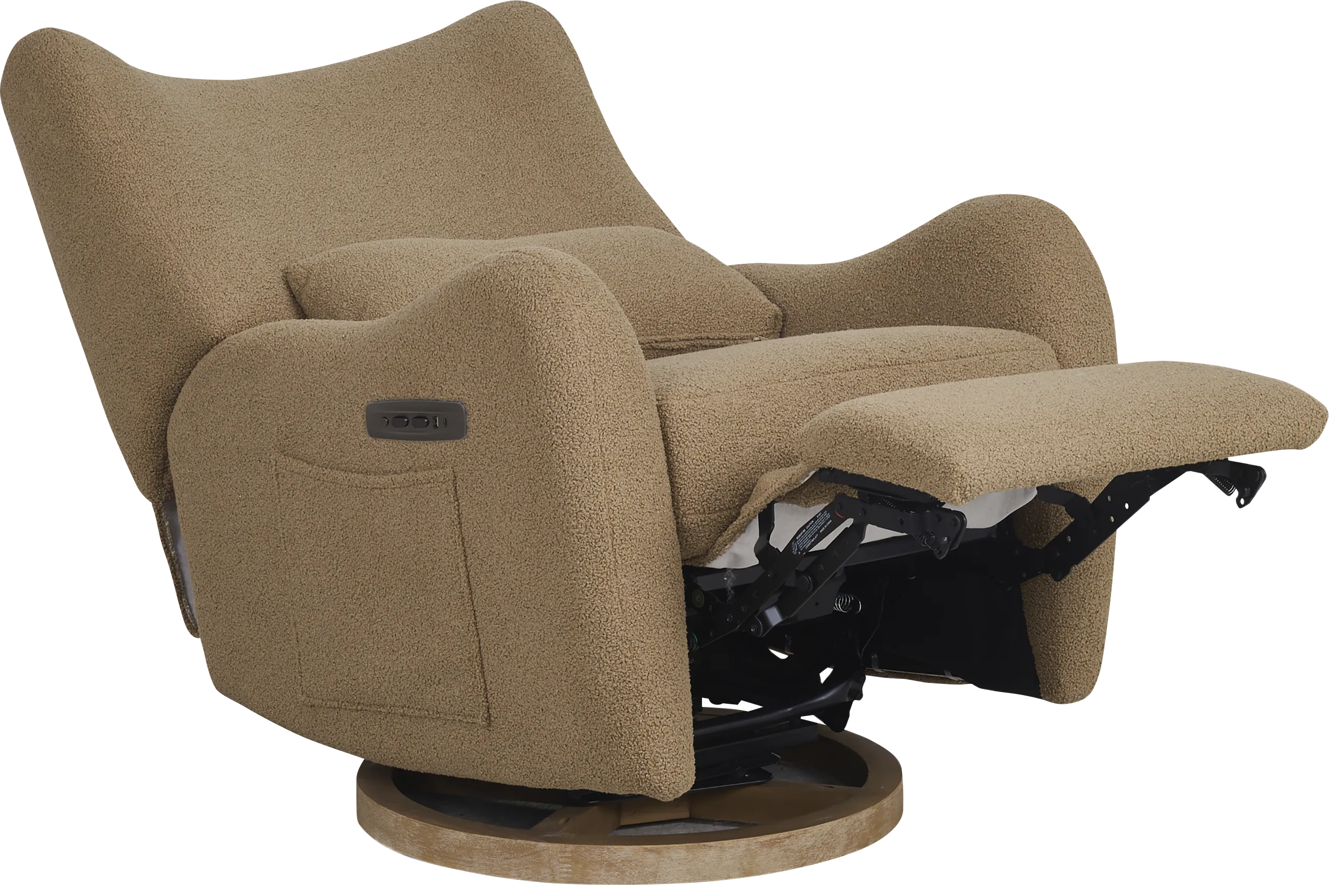 Cozy Bear Brown Power Glider Recliner with Swivel - Thumbnail - Image 1