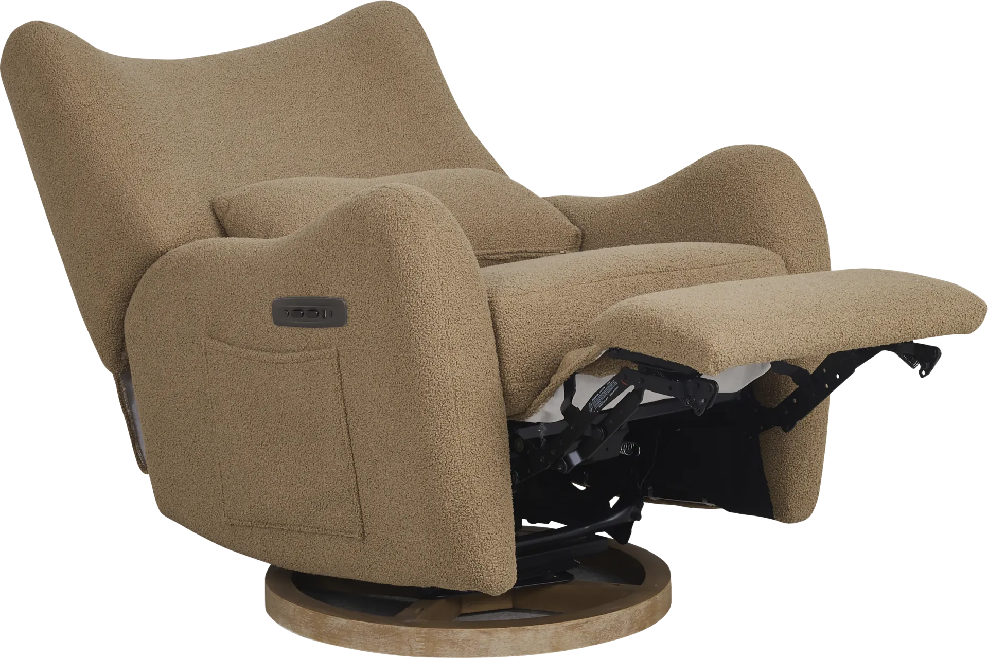 Cozy Bear Brown Power Glider Recliner with Swivel - Image 1