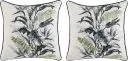 Vintage Tropical Green Indoor/Outdoor Accent Pillow, Set of 2