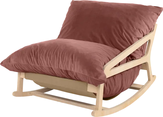 Kimna I Mauve Bean Bag Rocking Chair