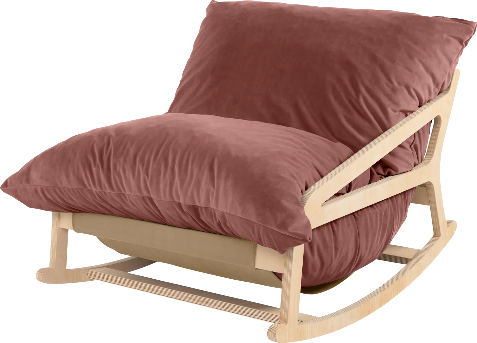 Kimna I Mauve Bean Bag Rocking Chair - Image 1