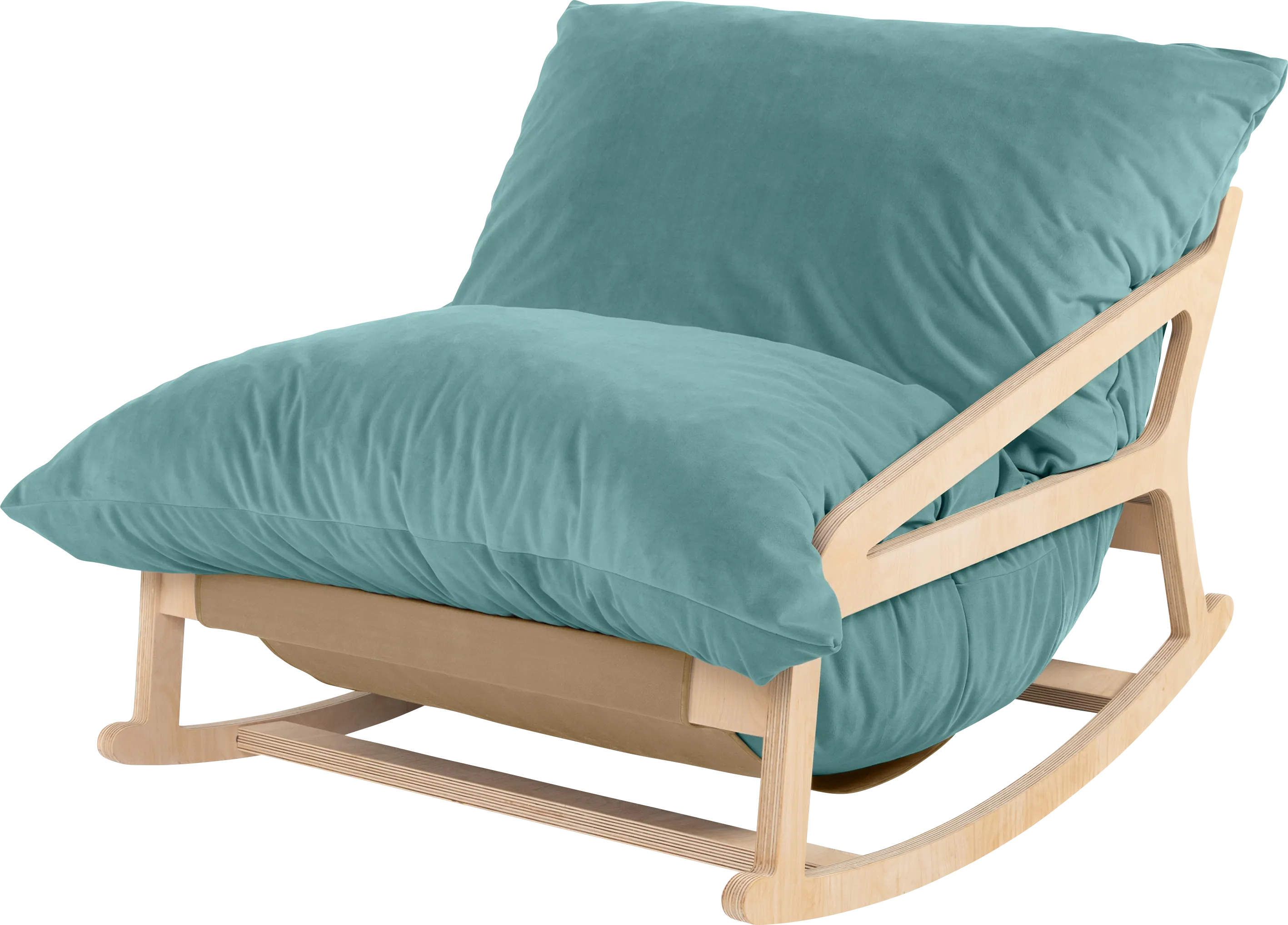 Kimna I Turquoise Bean Bag Rocking Chair - Thumbnail - Image 1