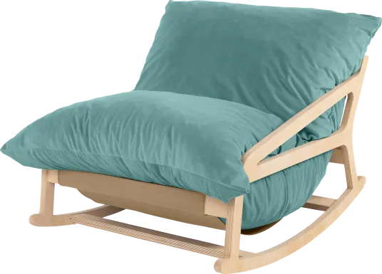 Kimna I Turquoise Bean Bag Rocking Chair