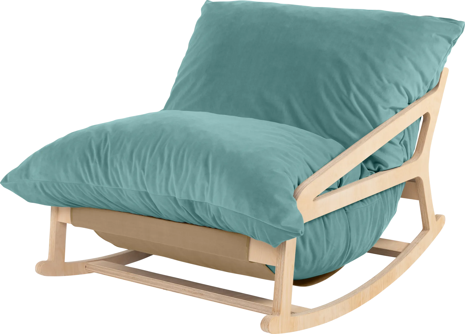 Kimna I Turquoise Bean Bag Rocking Chair - Image 1