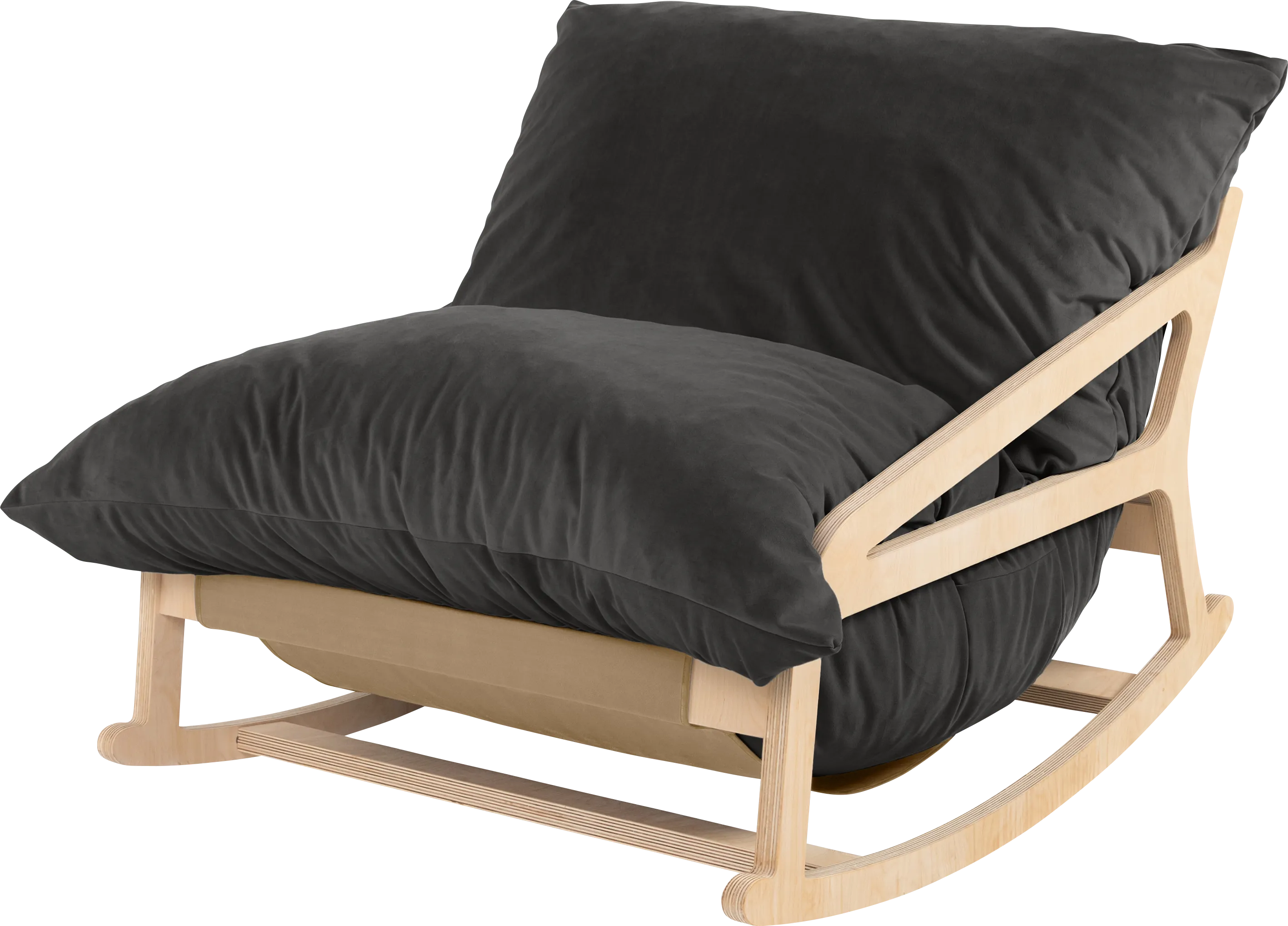Kimna I Black Bean Bag Rocking Chair - Thumbnail - Image 1