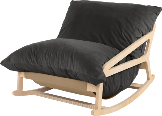 Kimna I Black Bean Bag Rocking Chair