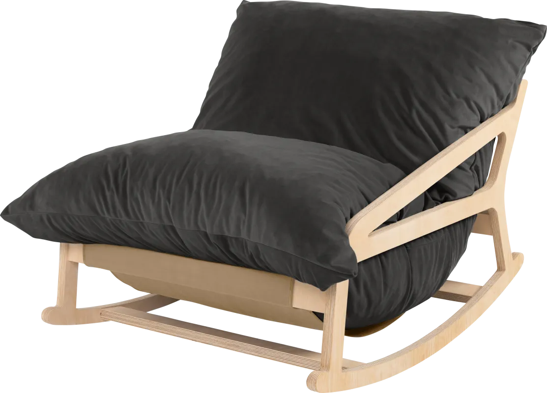 Kimna I Black Bean Bag Rocking Chair