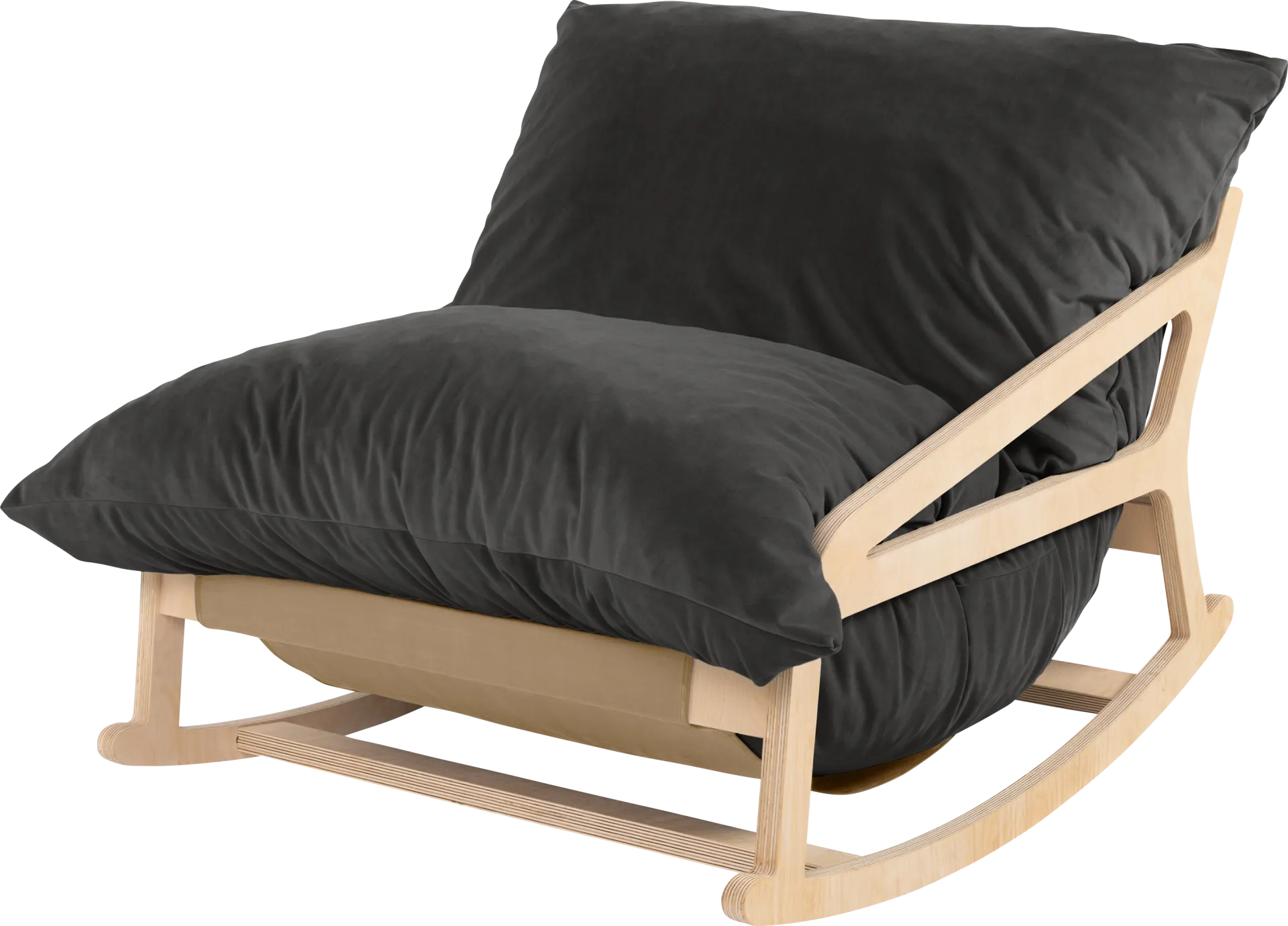 Kimna I Black Bean Bag Rocking Chair - Image 1