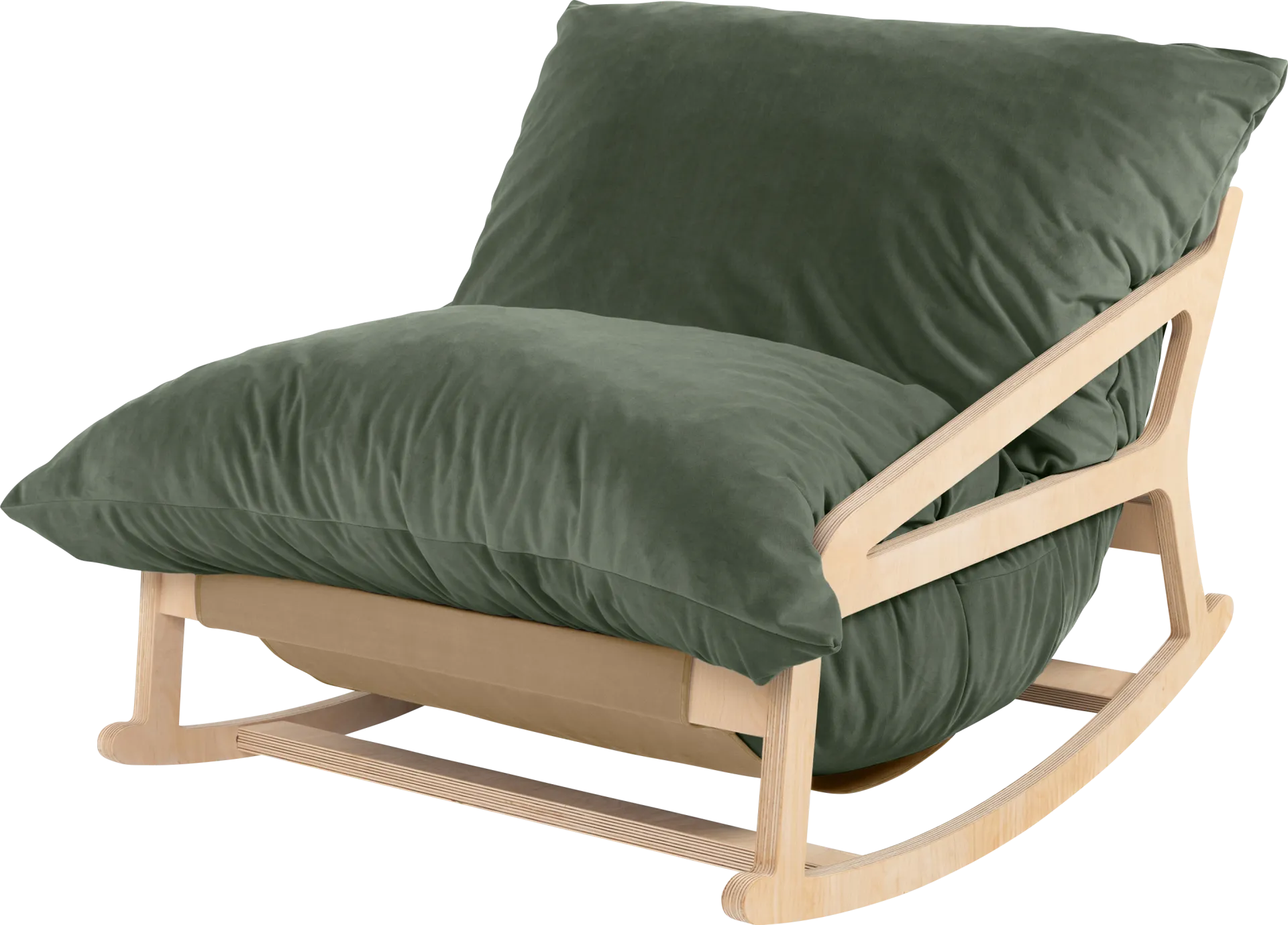 Kimna I Green Bean Bag Rocking Chair - Image 1