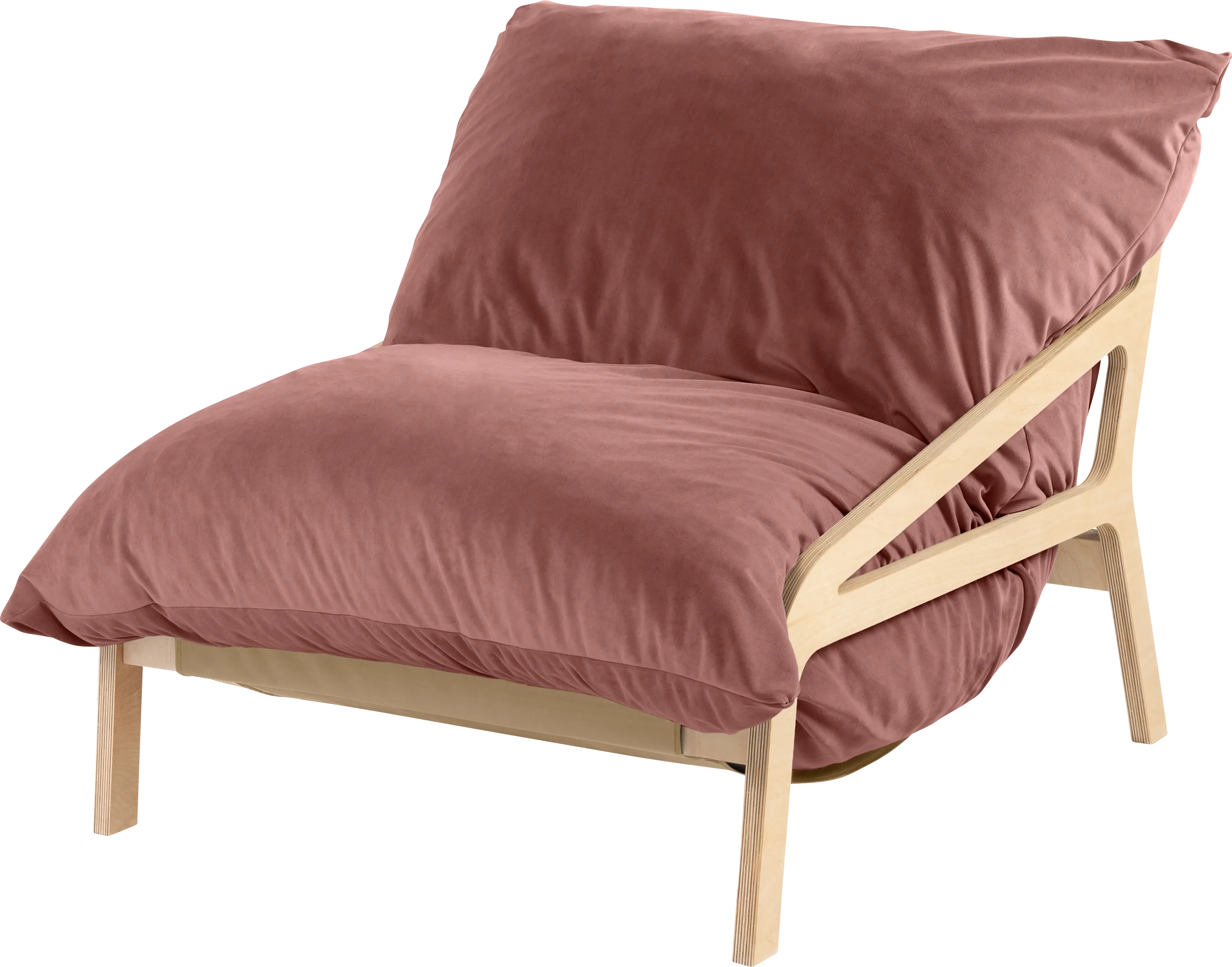 Pheosi II Mauve Bean Bag Accent Chair - Thumbnail - Image 1