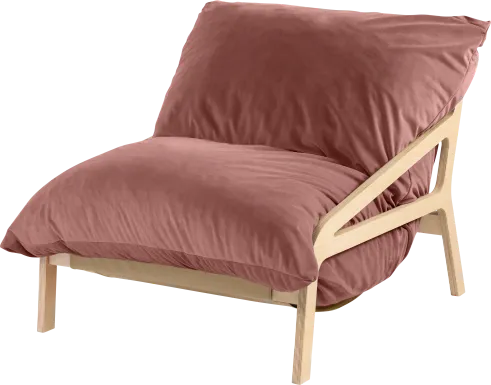 Pheosi II Mauve Bean Bag Accent Chair