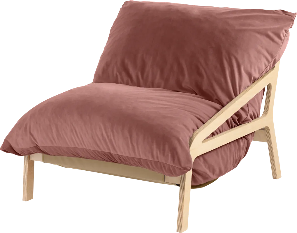 Pheosi II Mauve Bean Bag Accent Chair