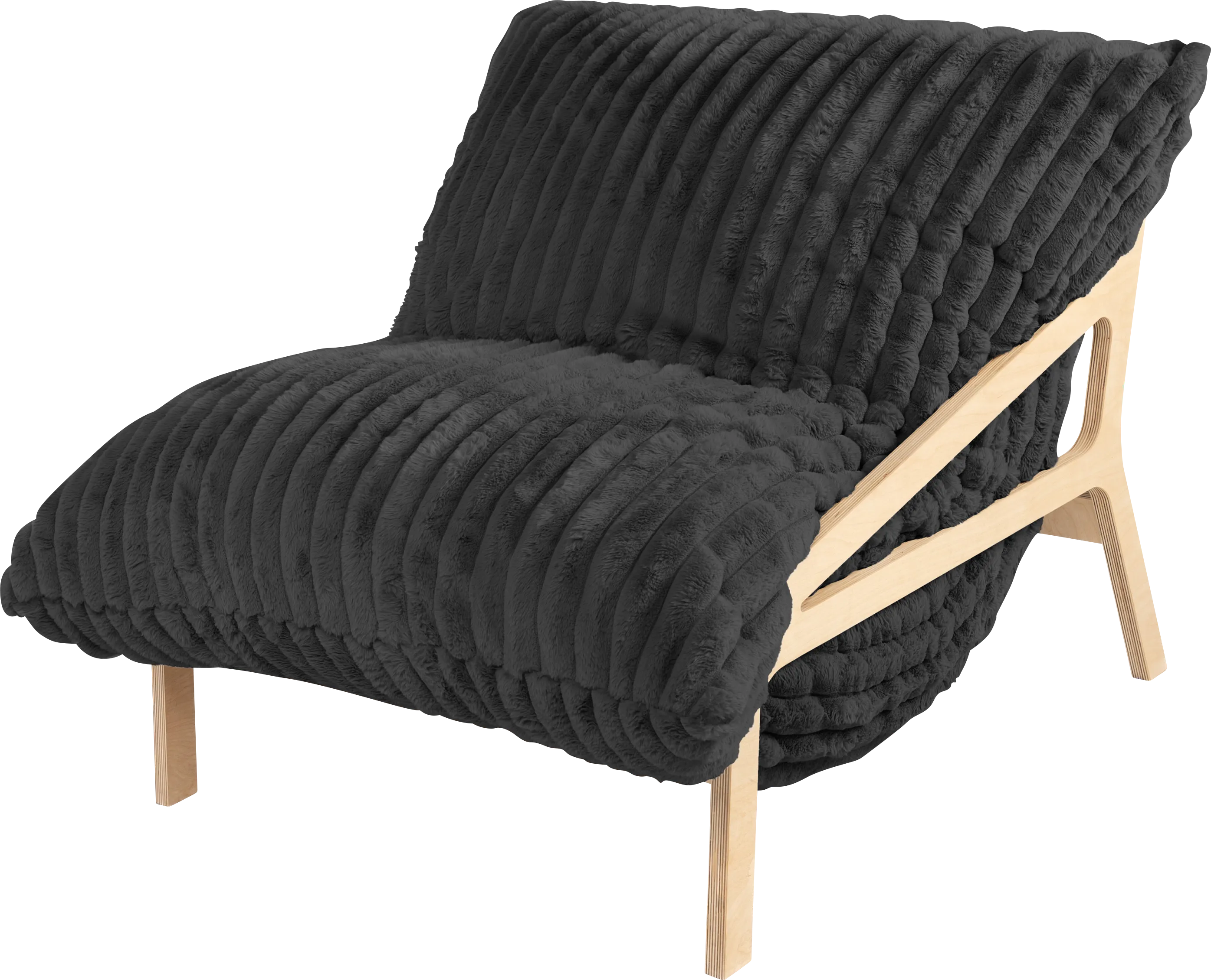 Pheosi I Black Bean Bag Accent Chair - Thumbnail - Image 1