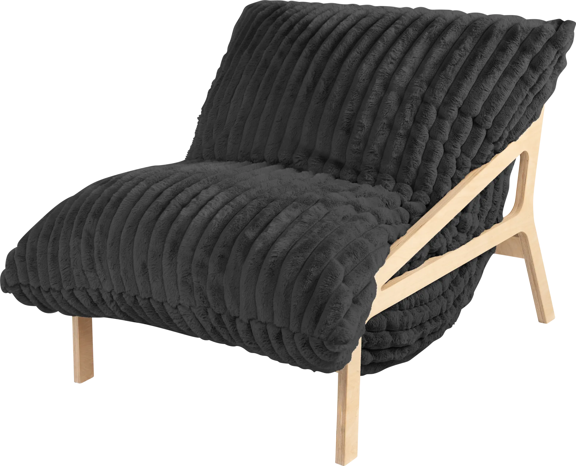 Pheosi I Black Bean Bag Accent Chair - Image 1