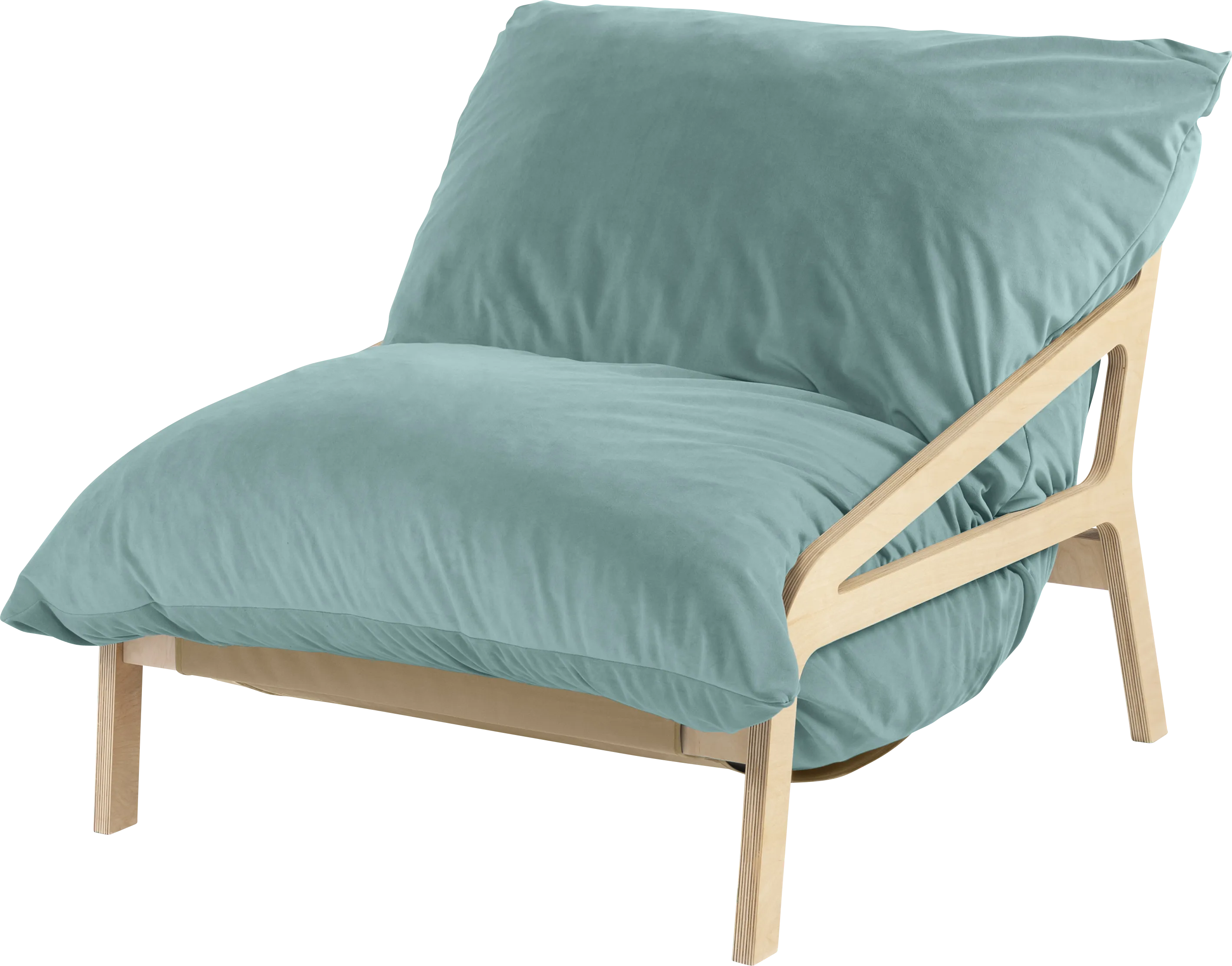 Pheosi II Turquoise Bean Bag Accent Chair - Thumbnail - Image 1