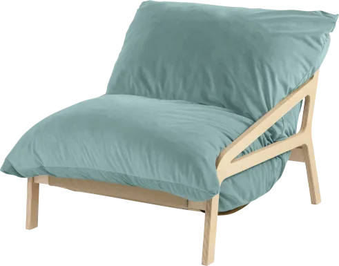 Pheosi II Turquoise Bean Bag Accent Chair
