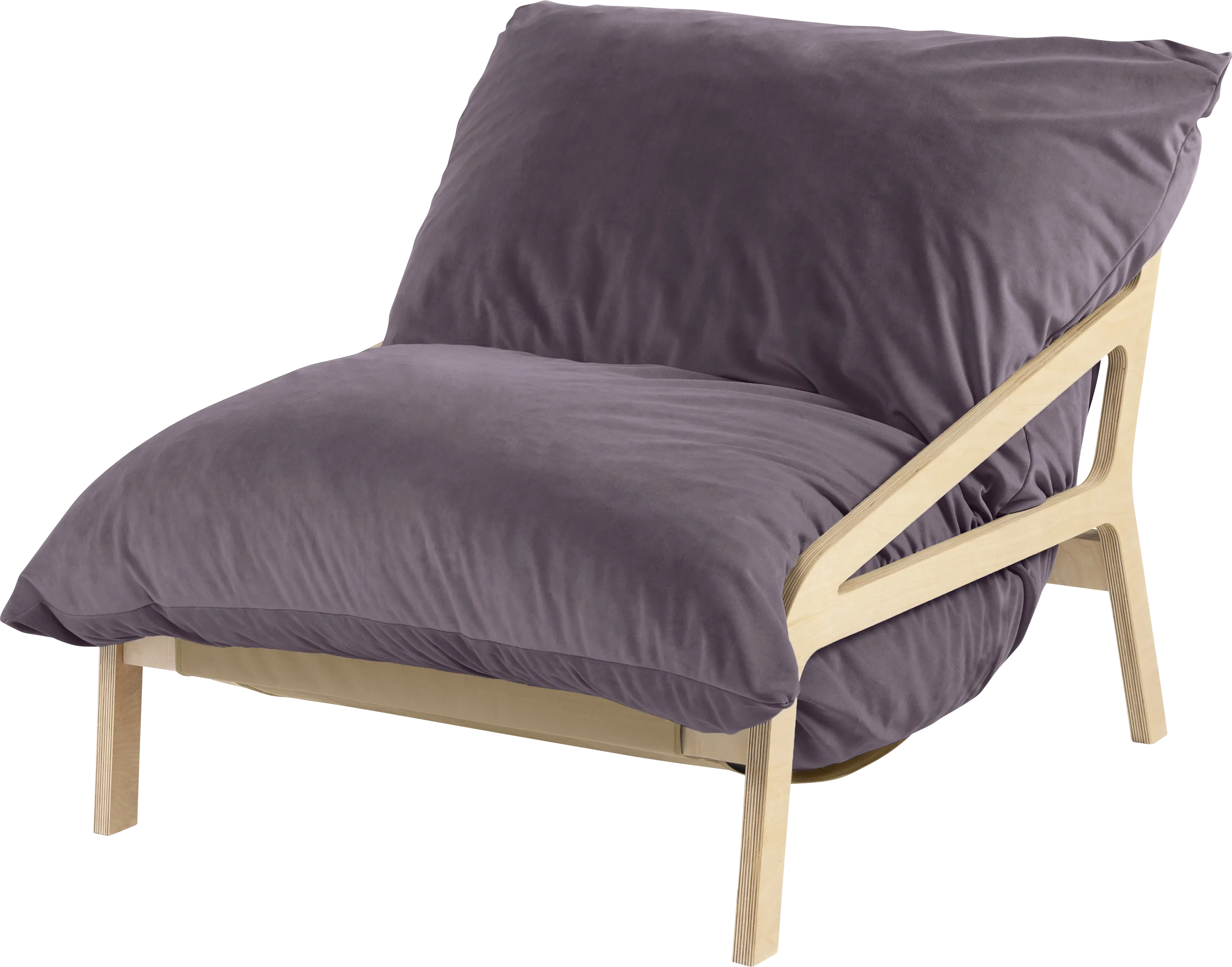 Pheosi II Purple Bean Bag Accent Chair - Thumbnail - Image 1