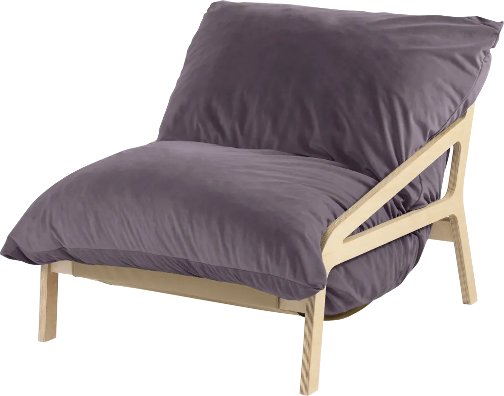 Pheosi II Purple Bean Bag Accent Chair