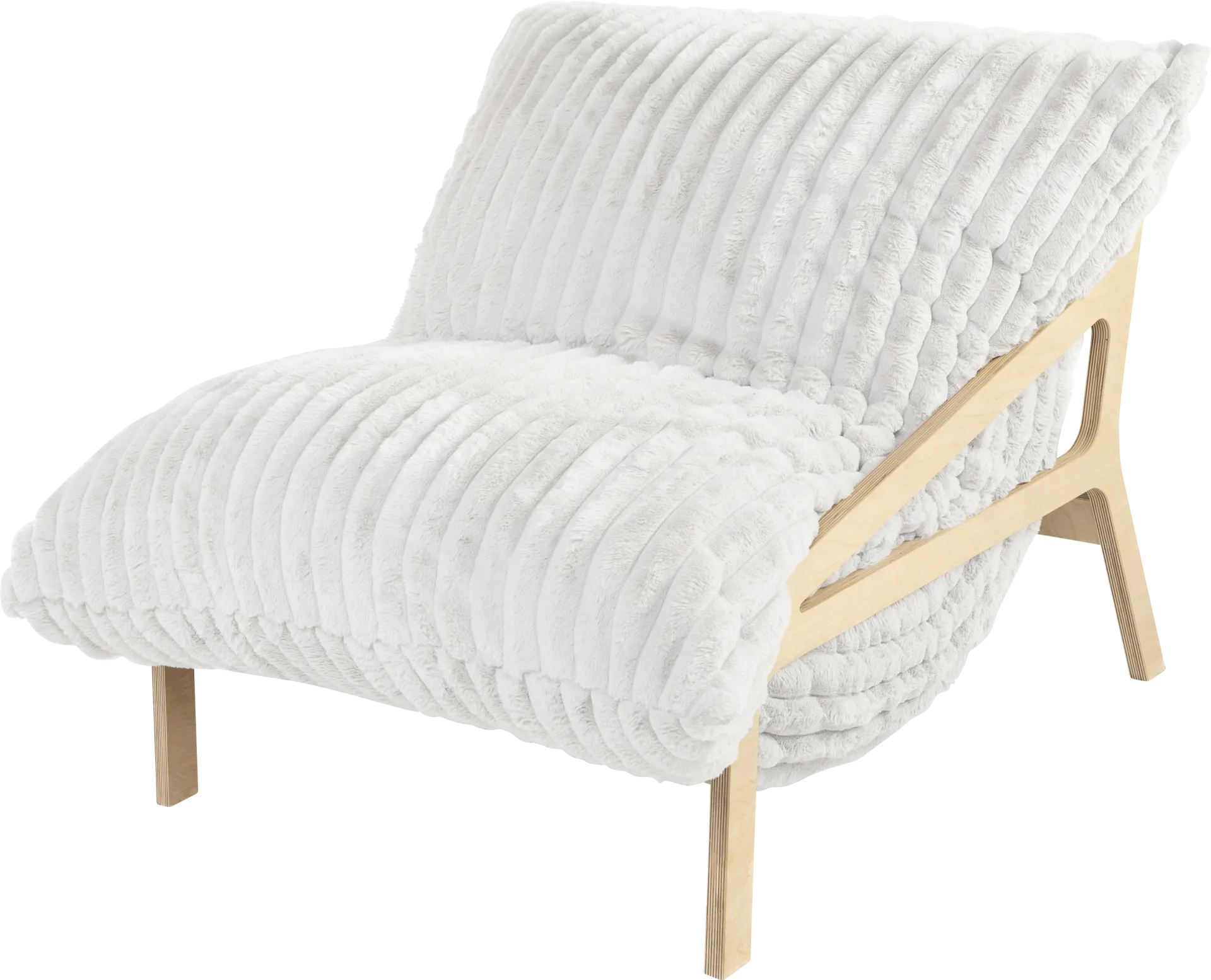 Pheosi I Ivory Bean Bag Accent Chair - Image 1
