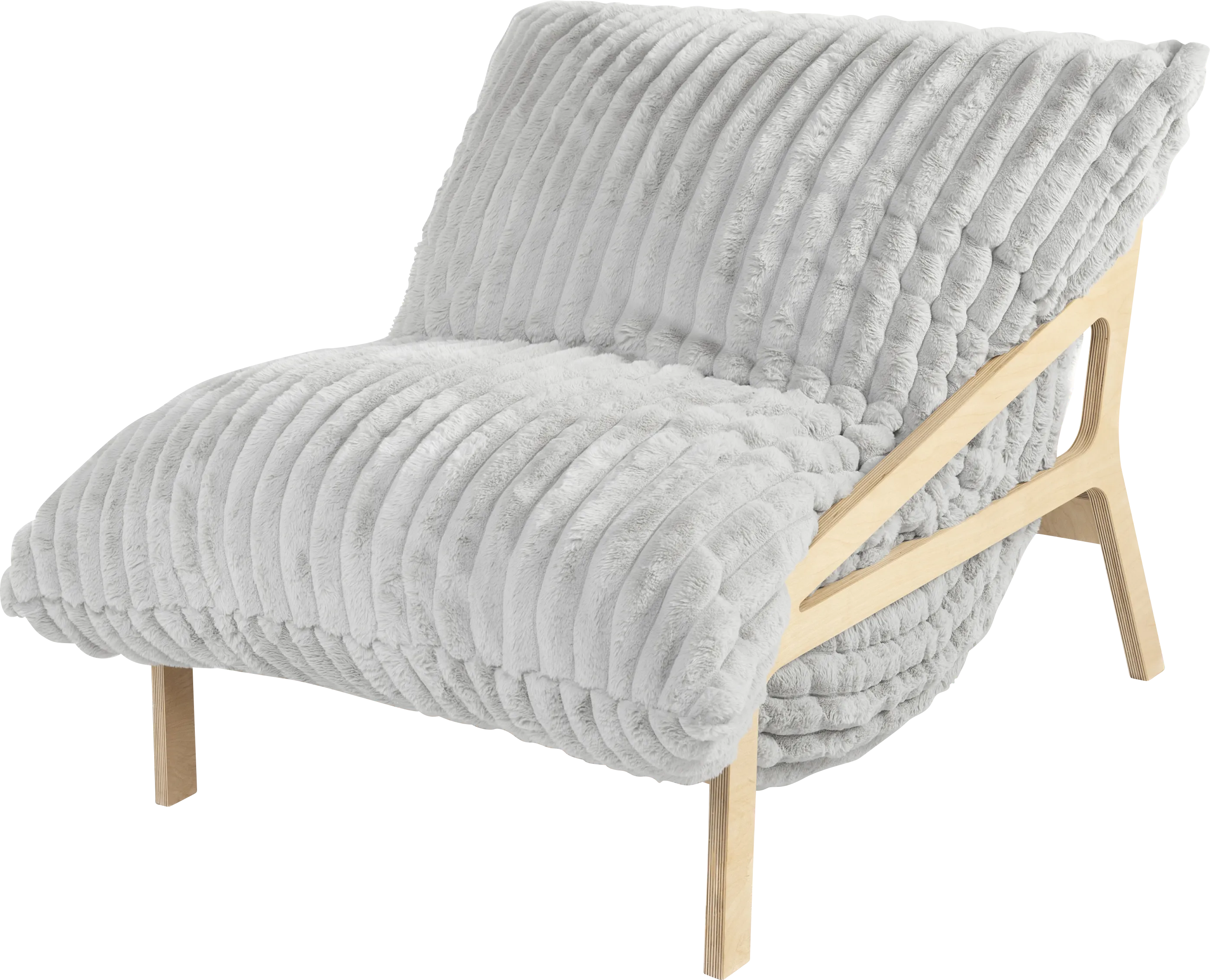 Pheosi I Gray Bean Bag Accent Chair - Thumbnail - Image 1