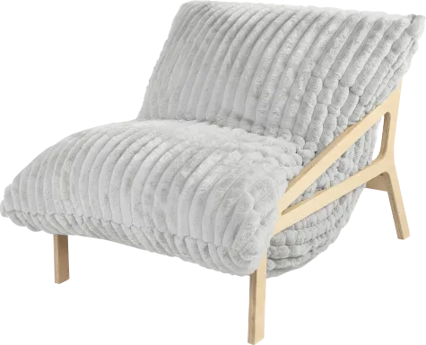 Pheosi I Gray Bean Bag Accent Chair