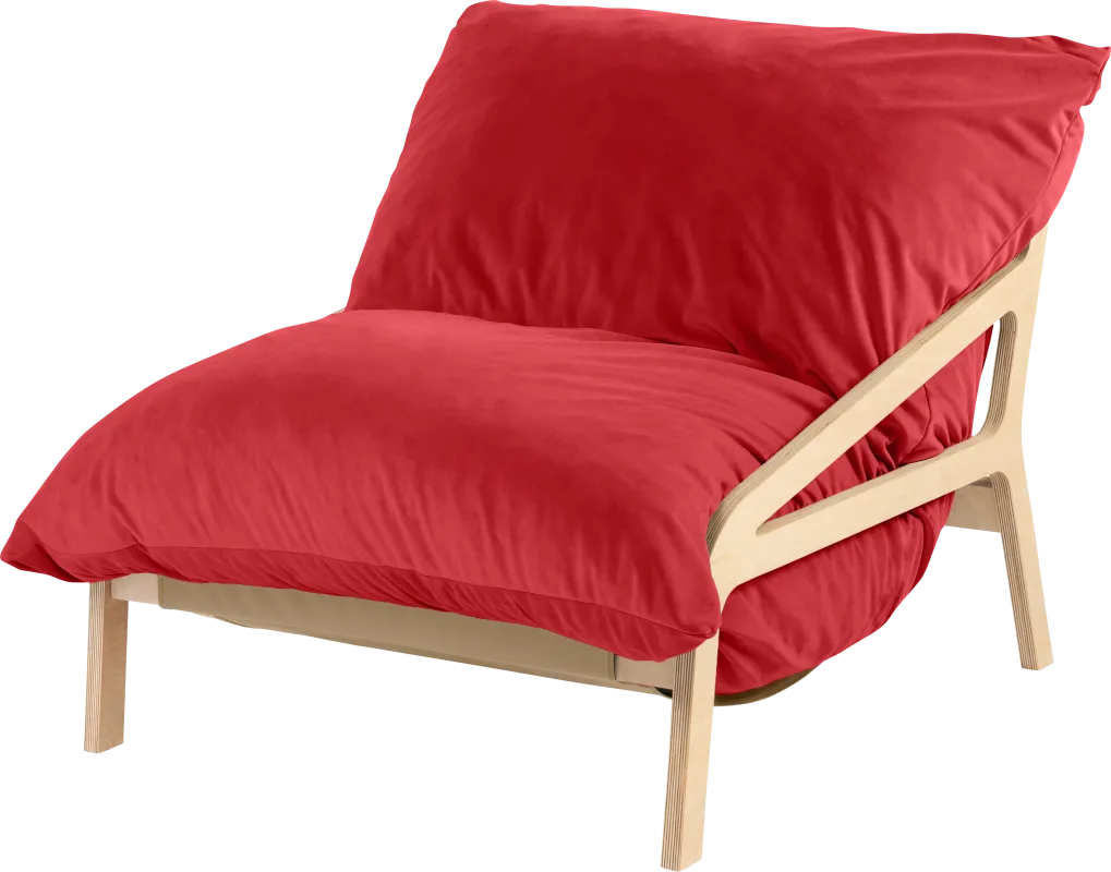 Pheosi II Red Bean Bag Accent Chair