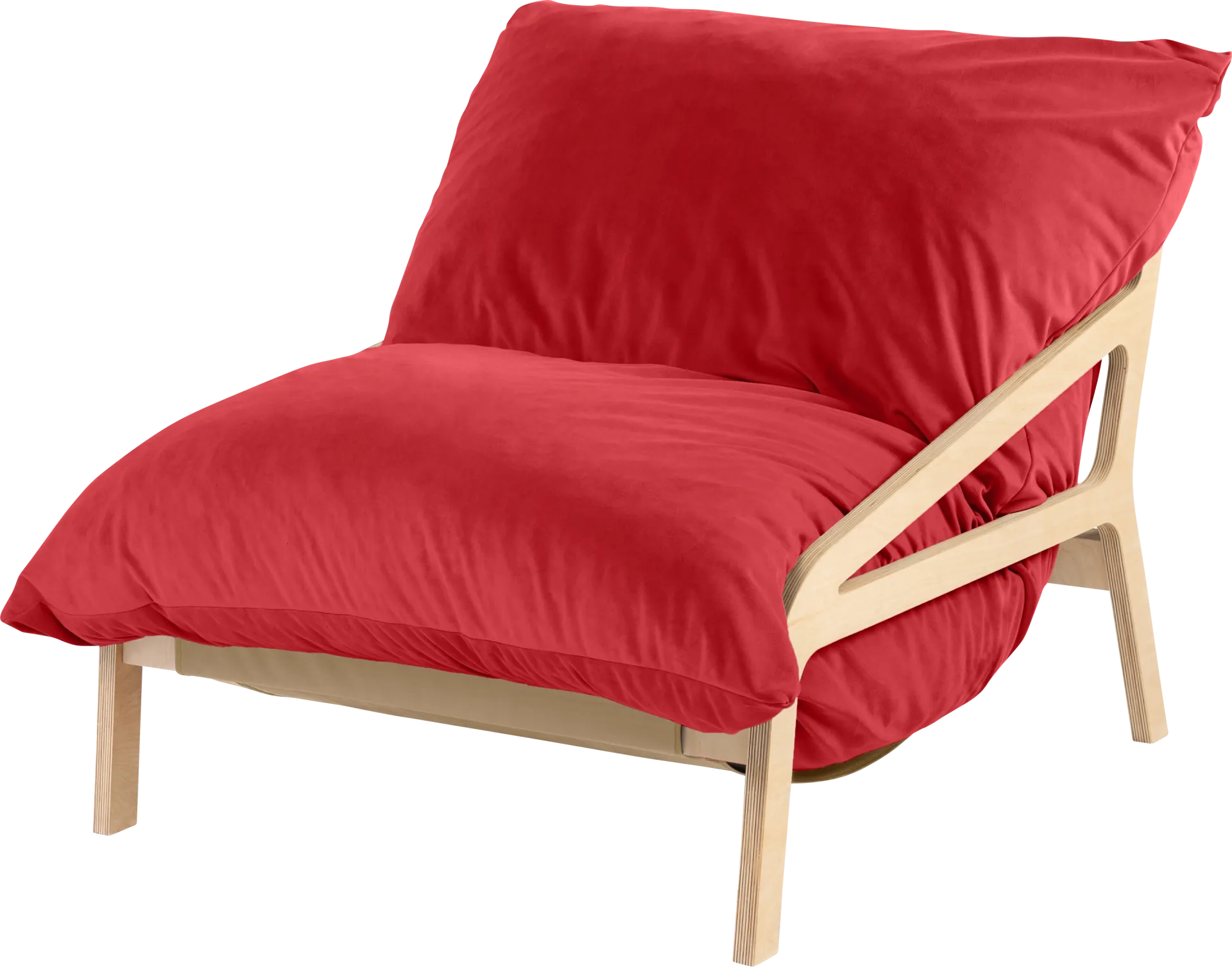 Pheosi II Red Bean Bag Accent Chair - Image 1