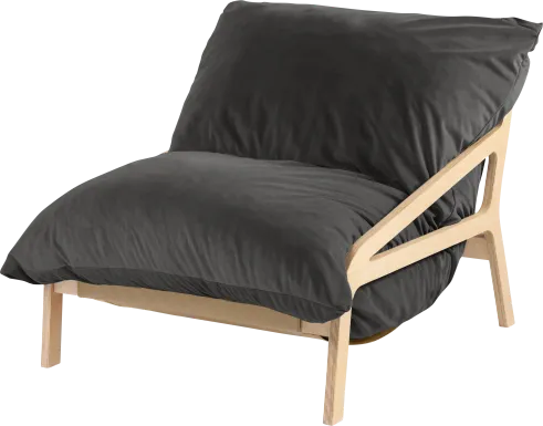 Pheosi II Black Bean Bag Accent Chair