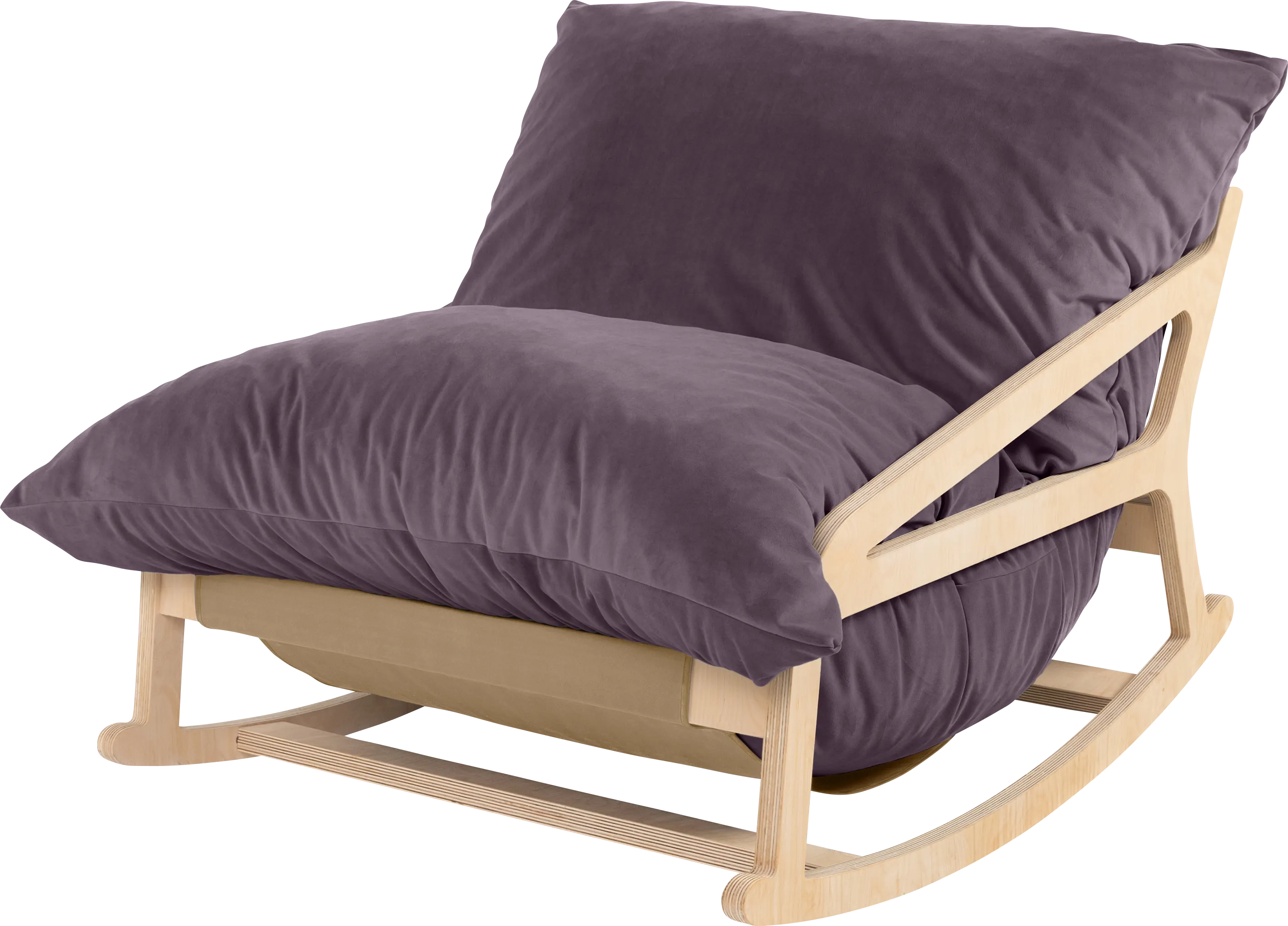 Kimna I Purple Bean Bag Rocking Chair - Thumbnail - Image 1