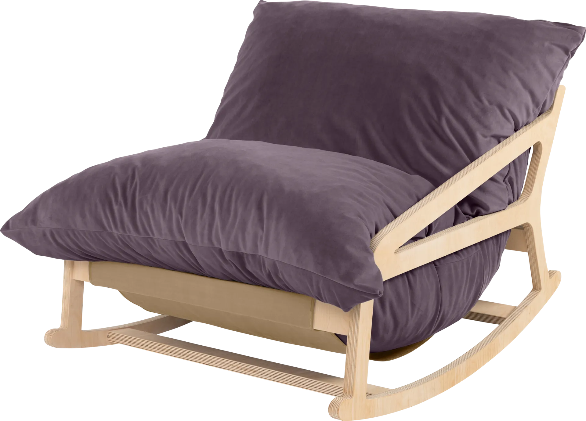 Kimna I Purple Bean Bag Rocking Chair - Image 1