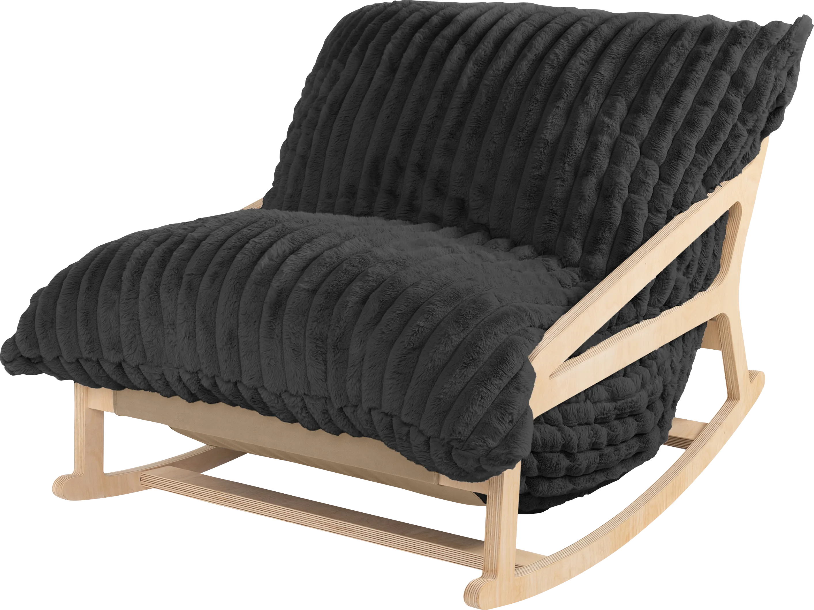Kimna II Black Bean Bag Rocking Chair - Thumbnail - Image 1