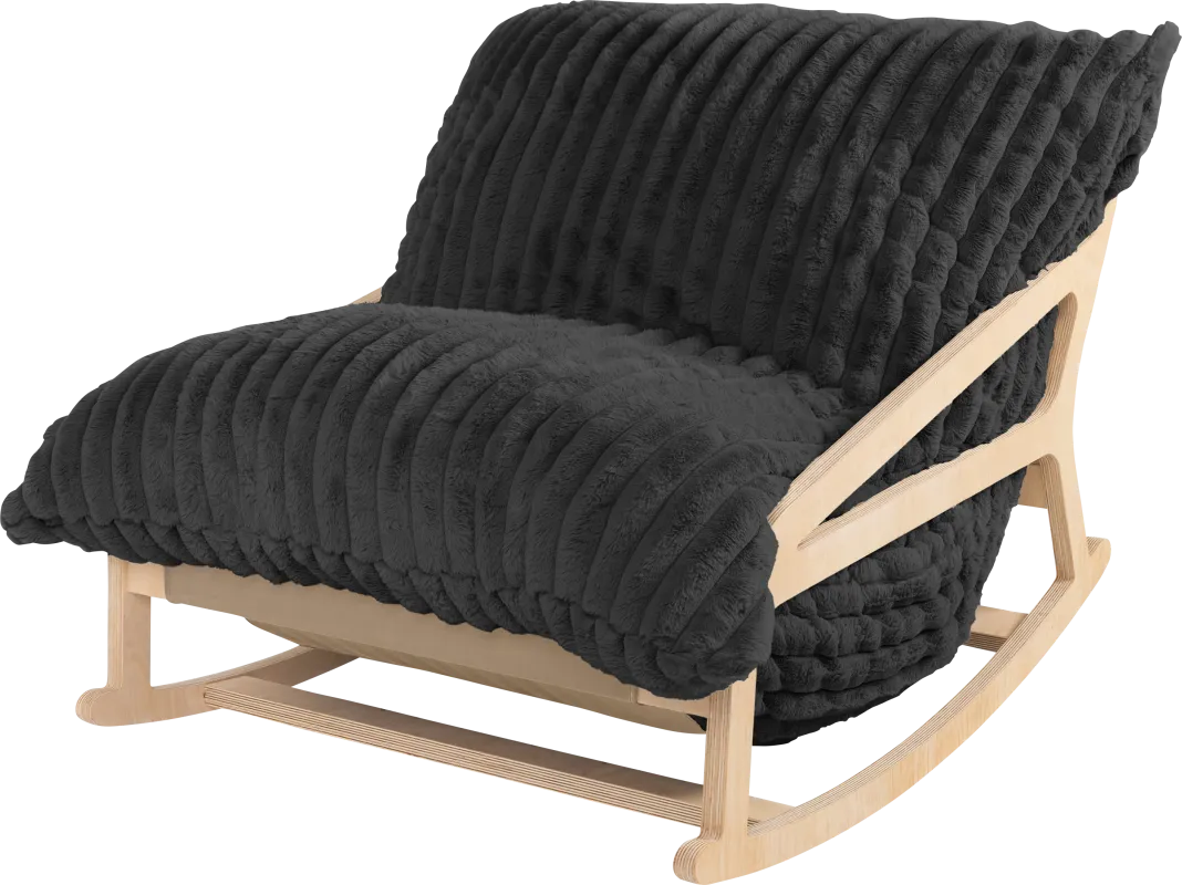 Kimna II Black Bean Bag Rocking Chair