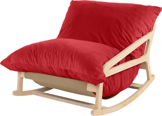 Kimna I Red Bean Bag Rocking Chair