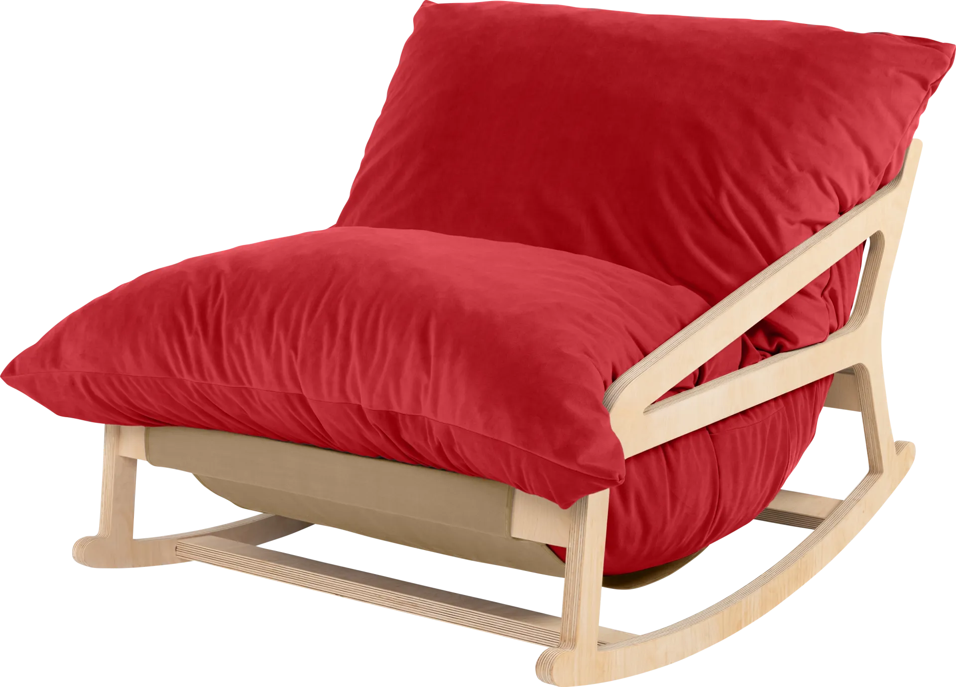 Kimna I Red Bean Bag Rocking Chair - Image 1
